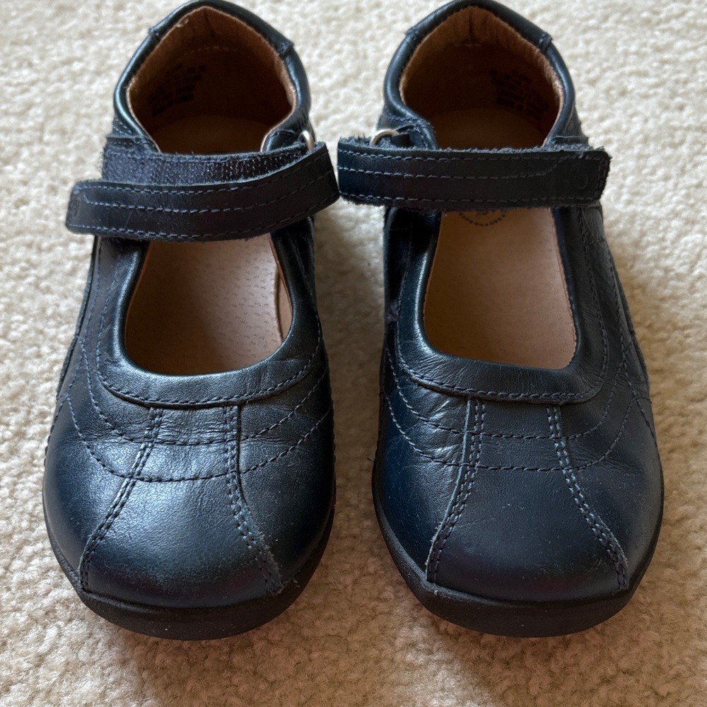Stride Rite Navy Leather Dress Shoes for Kids Size 12 W